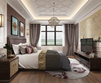 New Chinese Style Bedroom-ID:988520332