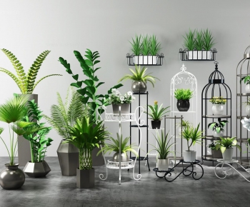 Modern Idyllic Style Potted Green Plant-ID:723449367