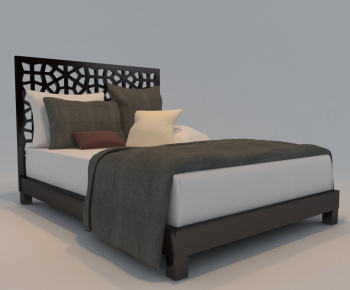 Modern Double Bed-ID:807323843