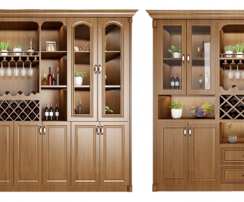 American Style Simple European Style Wine Cabinet-ID:410865384
