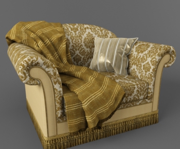 European Style Single Sofa-ID:383729586