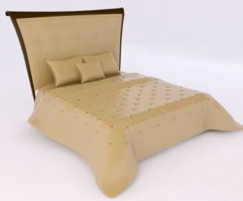 Simple European Style Double Bed-ID:953472923