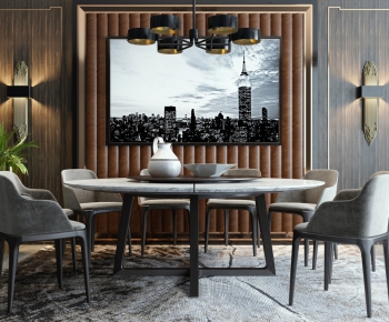 Post Modern Style Dining Table And Chairs-ID:948518747