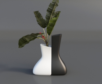 Modern Potted Green Plant-ID:213585844