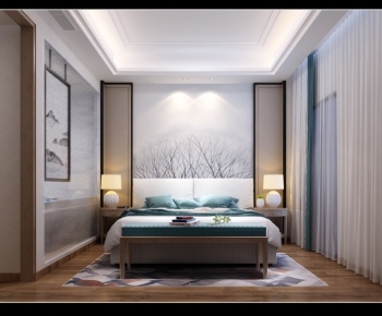 New Chinese Style Bedroom-ID:607941919