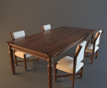 European Style Dining Table And Chairs-ID:192544375