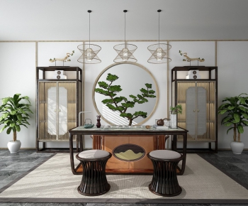 新中式茶桌椅装饰柜-ID:209150314