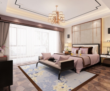 New Chinese Style Bedroom-ID:365748713