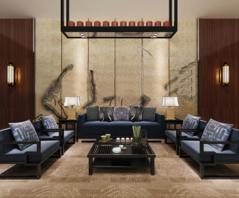 New Chinese Style Sofa Combination-ID:681160397