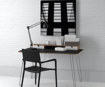 Modern Computer Desk And Chair-ID:526490394