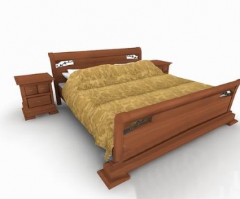 Modern Double Bed-ID:429189568