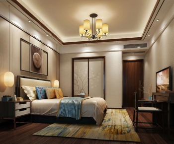 Modern New Chinese Style Bedroom-ID:426417361