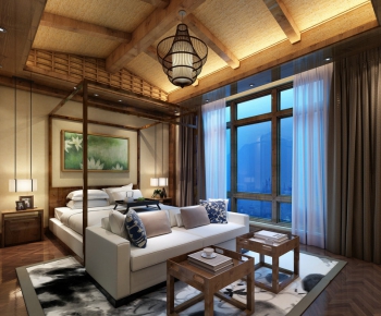 New Chinese Style Bedroom-ID:216853682