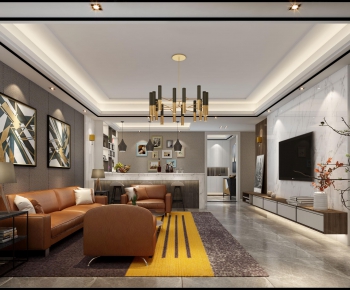 Modern A Living Room-ID:167286942