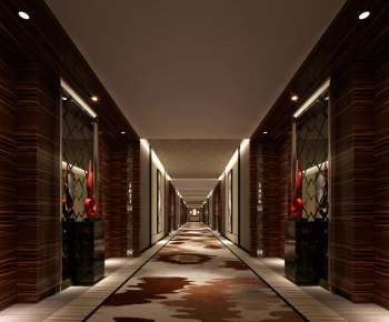 New Chinese Style Corridor Elevator Hall-ID:410250418