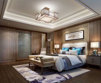 New Chinese Style Bedroom-ID:292317128