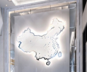 现代中国地图墙饰-ID:867220912