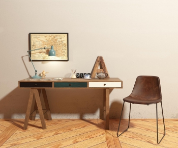 Nordic Style Computer Desk And Chair-ID:293648913
