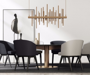 Modern Dining Table And Chairs-ID:975364983