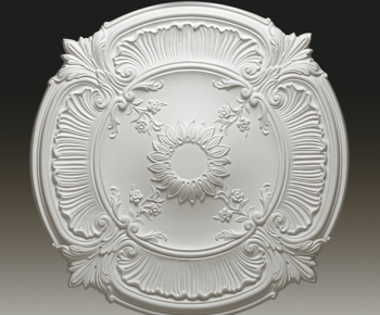 European Style Plaster Carved Top Plate-ID:909521252