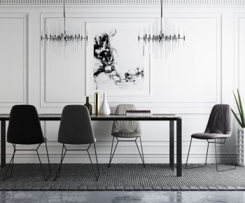 Modern Dining Table And Chairs-ID:714374735