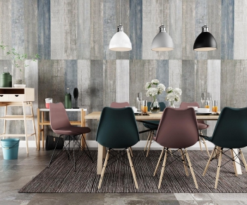 Nordic Style Dining Table And Chairs-ID:986385331