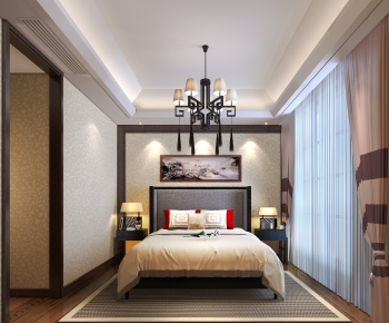 New Chinese Style Bedroom-ID:295616193