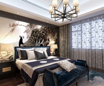 New Chinese Style Bedroom-ID:803092861