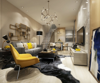 Modern A Living Room-ID:658973888