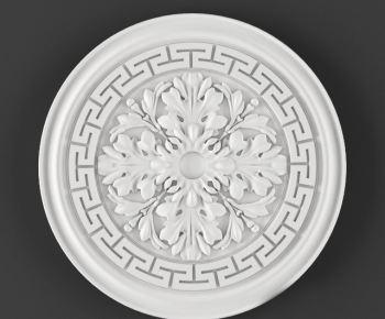 European Style Plaster Carved Top Plate-ID:884069955