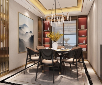 New Chinese Style Dining Room-ID:566826813