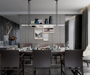 Modern New Chinese Style Dining Room-ID:413367478
