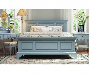 American Style Simple European Style Double Bed-ID:450704622