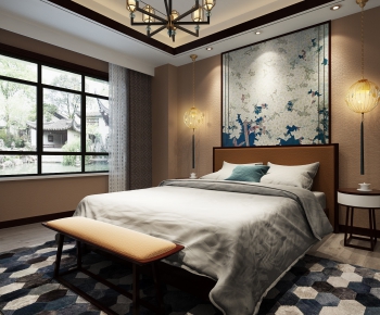 New Chinese Style Bedroom-ID:739397438