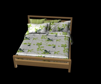 Modern Double Bed-ID:323638515