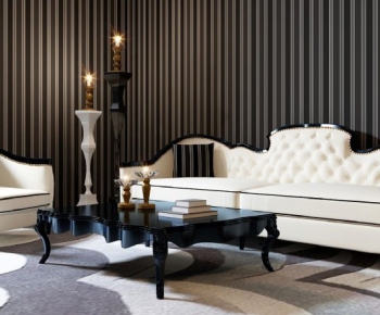 Simple European Style New Classical Style A Sofa For Two-ID:379614998