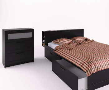 Modern Double Bed-ID:569604239