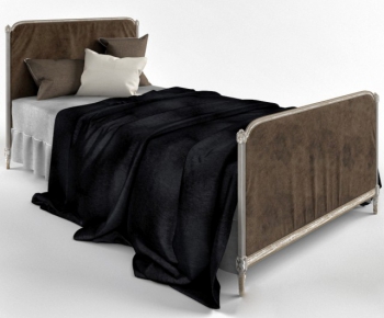 Simple European Style Single Bed-ID:914992159