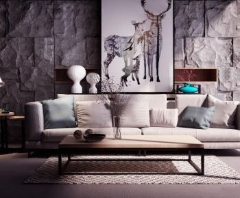 Nordic Style A Sofa For Two-ID:950541627