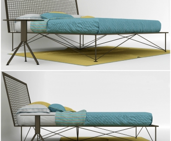 Modern Double Bed-ID:821478483