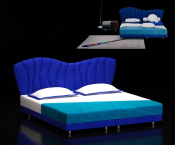 Modern Double Bed-ID:889369773