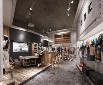 Modern Industrial Style Clothing Store-ID:463526568