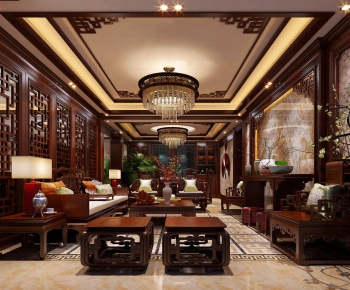 Chinese Style A Living Room-ID:925363413