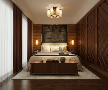 New Chinese Style Bedroom-ID:546262394