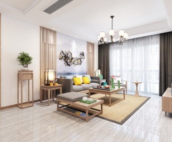 New Chinese Style A Living Room-ID:246594184