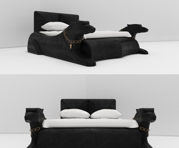 Modern Double Bed-ID:903617918
