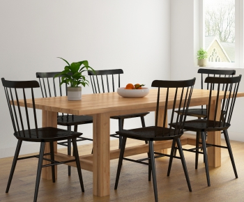 Nordic Style Dining Table And Chairs-ID:805584443