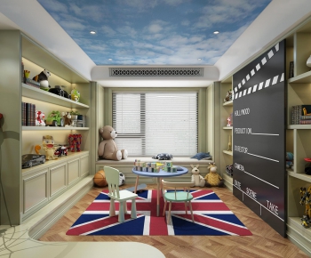 Simple European Style Children's Room Activity Room-ID:495785711