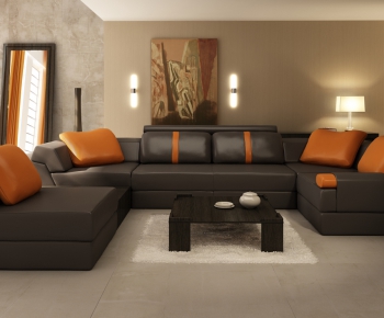 Modern A Living Room-ID:923684412