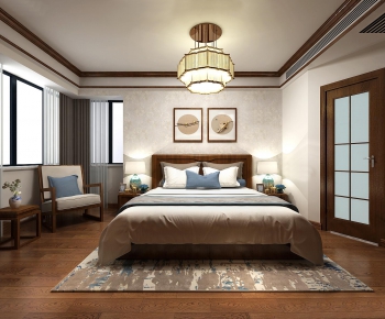 New Chinese Style Bedroom-ID:232435376